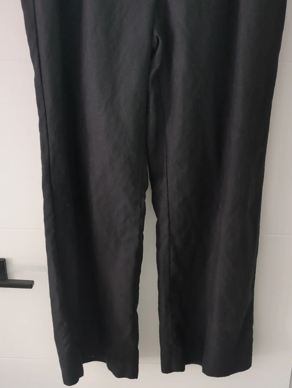Banana Republic Classic Black Linen Wide-Leg Women's Pants Sz 16 Minimalist